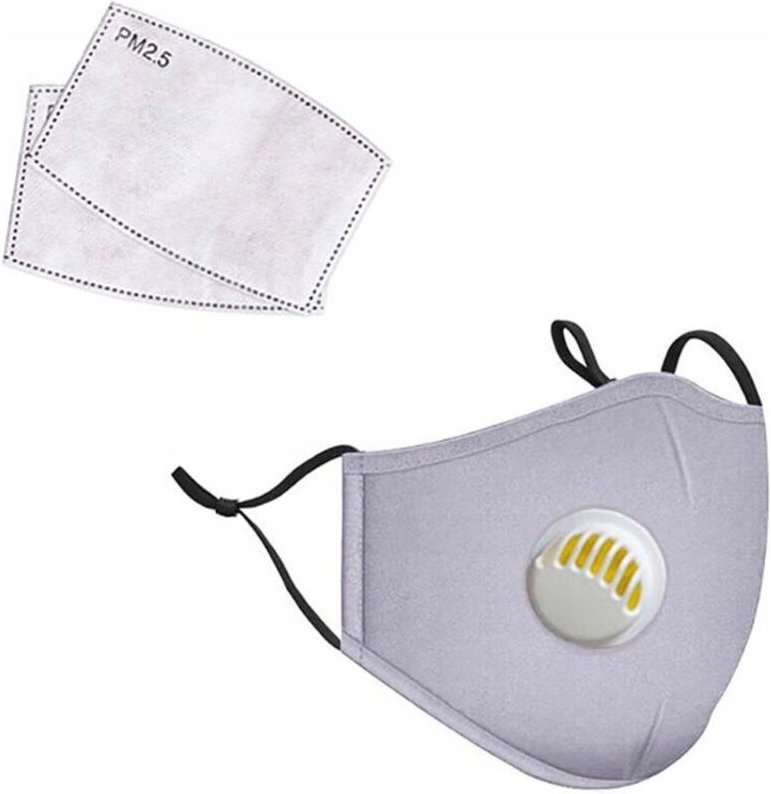 AG303F Sportmaske mit 2 Filtern, PM 2.5-Maske mit Ventil