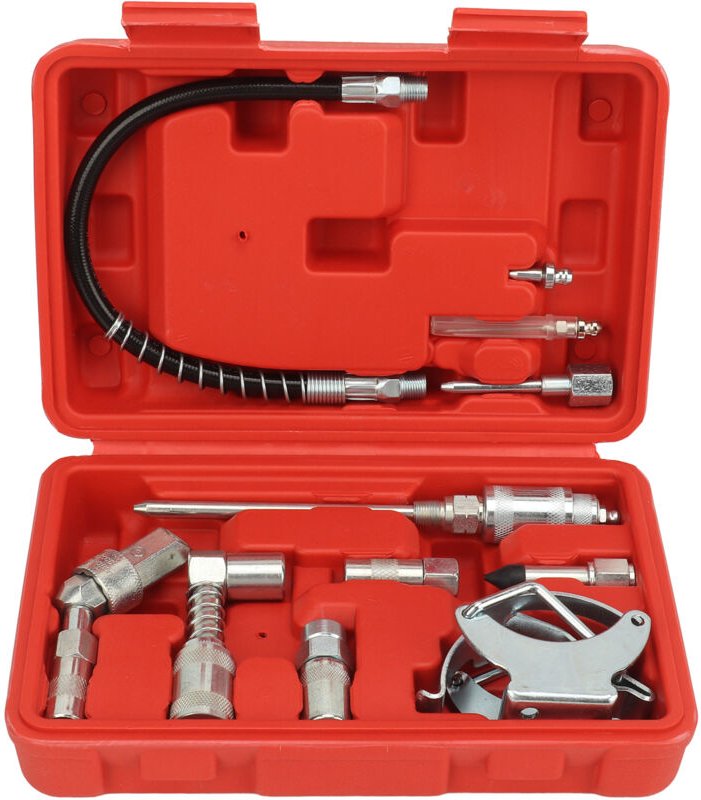 Anschlüsse und Düsen für Schmiergeräte, Schmierzubehörset für Schmiergeräte, Schnellkupplungsset kompatibel mit Anwendun...