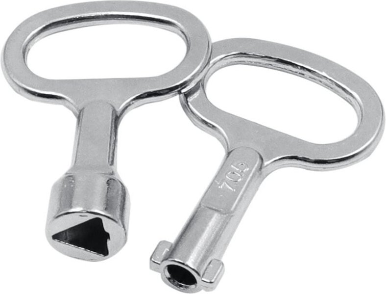 Satz mit 2 Steckschlüsseln, dreieckigen Maulschlüsseln, für Schaltschränke, Aufzüge, Wasserzählerventile, Schaltschränke