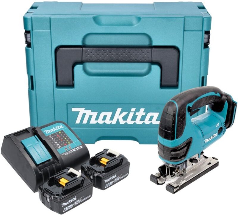 Makita DJV 180 SGXJ Akku Stichsäge 18 V 135 mm + 2x Akku 6,0 Ah + Ladegerät + Makpac
