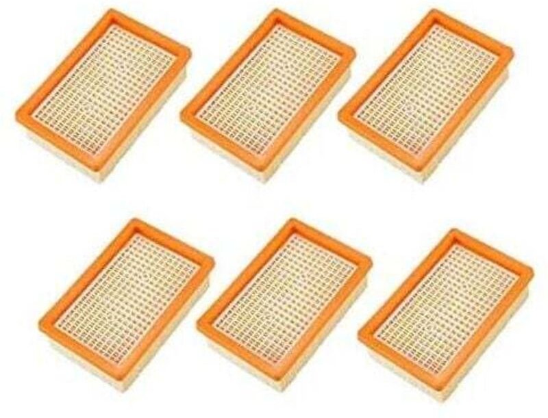 6er-Pack Filter für Kärcher Staubsauger MV4, MV5, MV6, WD4, WD5, WD6, Ersatzteile, Leberfilter
