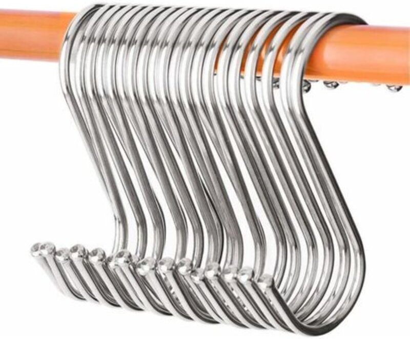 30er Pack S-Haken zum Aufhängen, 9,5 cm S Haken, Küchenhaken in S-Form aus Edelstahl, Mehrzweck S-Aufhängehaken für Küch...
