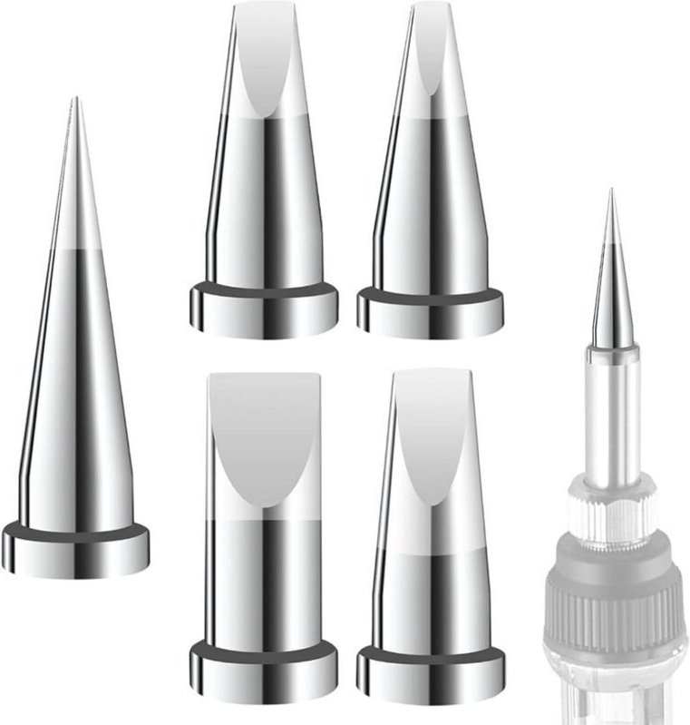 LT-Packung mit 5 Ersatz-Lötspitzen für Weller WP80, WSP80, WSD81, WS81, WD1000, WD2000, W13338, WSF81D8, WS81D5 Lötkolbe...