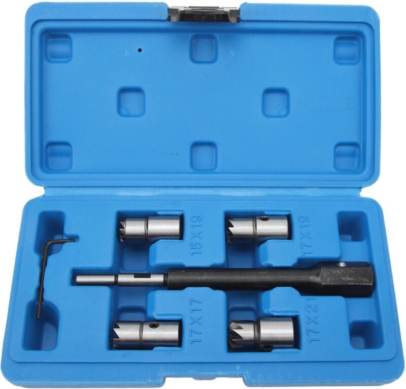 FOREHILL 5-teiliges Hochleistungs-Werkzeugset zum Schneiden von Einspritzdüsensitzen mit Sechskantschlüssel für CDI-Moto...