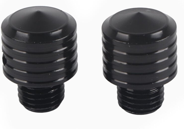 Ej.Life M101,25 Universal Motorrad Rückspiegel Gewinde Bolzen Adapter Schrauben (Schwarz)