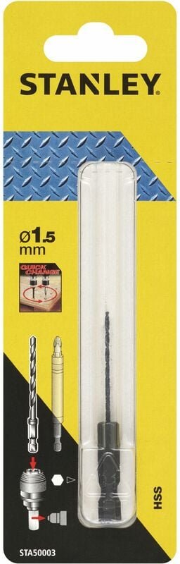 HSS-Bohrer für Metall, Holz und Kunststoff ø 1,5mm. Sechseckige Welle STY-STA50003-XJ