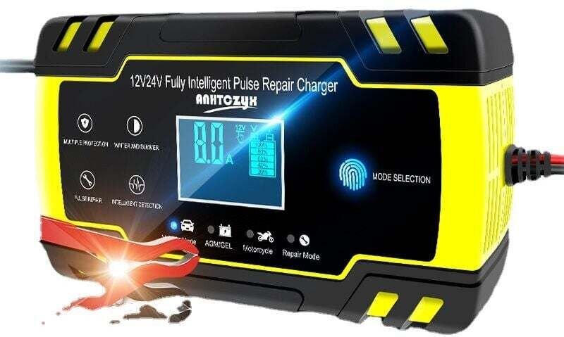 Ladegerät, Starthilfekabel und Überbrückungskabel, Anhtczyx 12V/24V Autobatterieladegerät für AGM-Motorradbatterien - St...