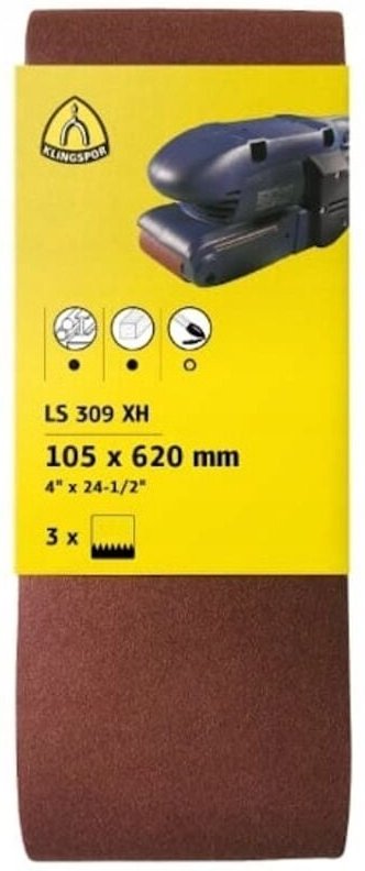 KLINGSPOR Endlosschleifband 75x533 P100 3 Stk.