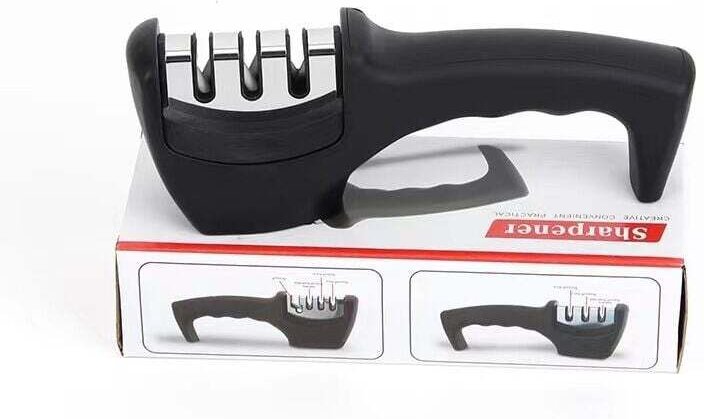 3-stufiger manueller Messerschärfer zum Polieren, Schärfen und Reparieren von Küchenmessern, Küchenmesserzubehör