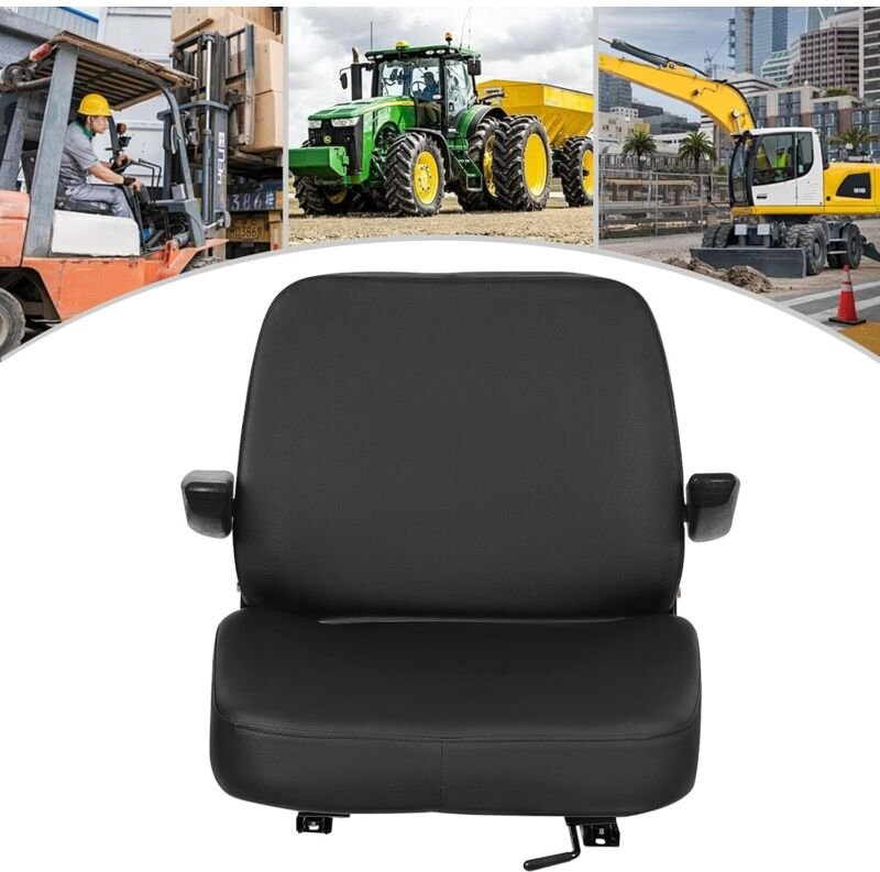 Traktorsitz Schleppersitz 48 x 46 x 51 cm Ergonomisch Rückenlehne Verstellbares Design Einfache Montage Traktor Sitz Tre...