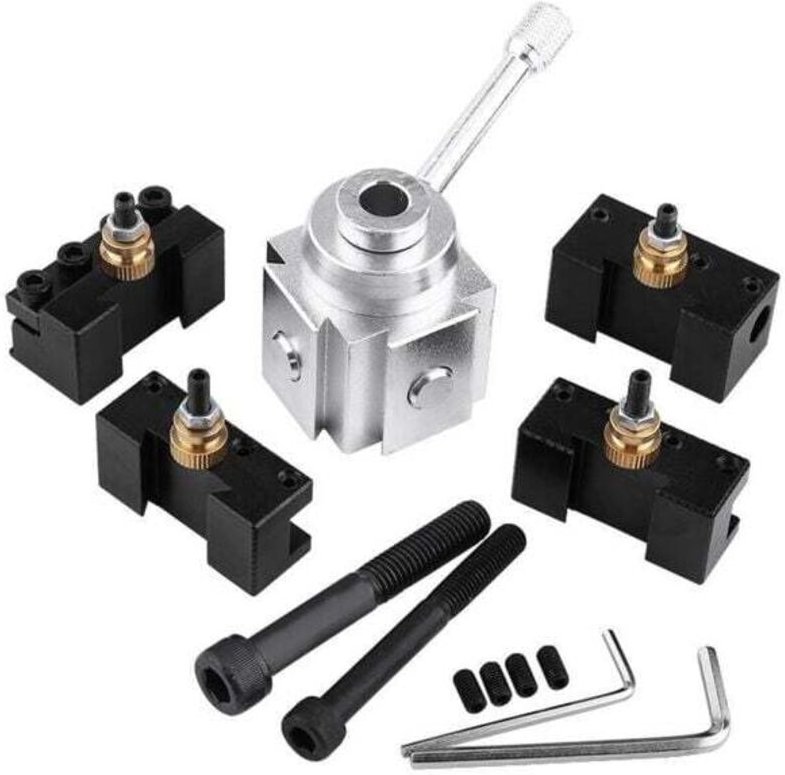 Werkzeughalter aus Aluminiumlegierung – Schnellwechselhalter für viele Arten von Mini-Drehmaschinen zum Drehen, Bodenfrä...