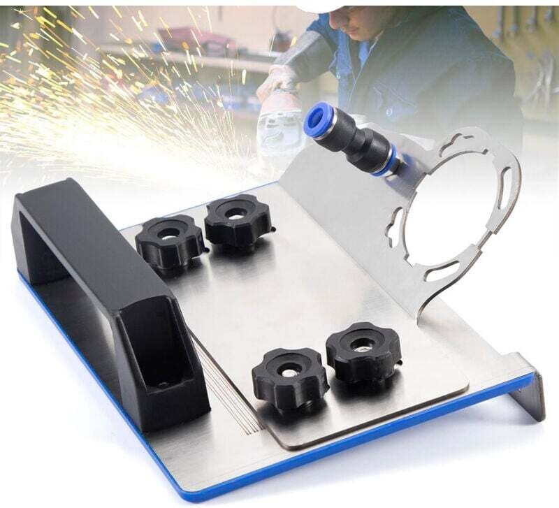 45°-Winkelschleiferhalterung mit Antirutschmatte, verstellbar für Winkelschleifer Typ 100, Werkzeug zum Anfasen von Flie...