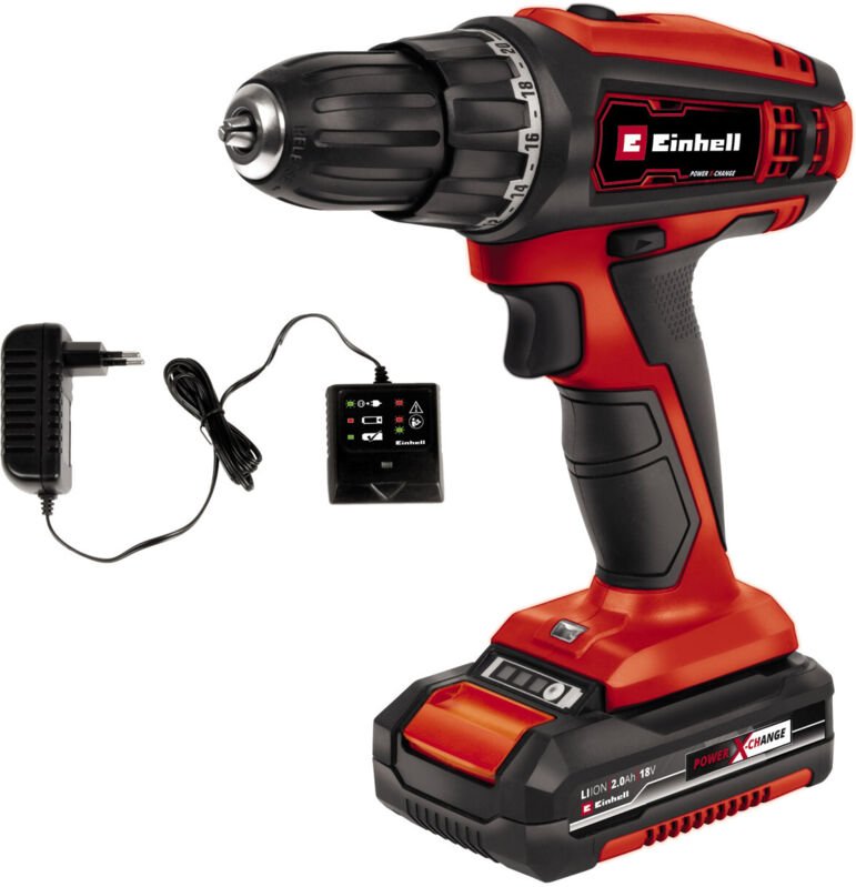 Einhell Akku-Bohrschrauber TC-AS 18 V Li 2,0 Ah inkl. Akku & Ladegerät Bohrmaschine