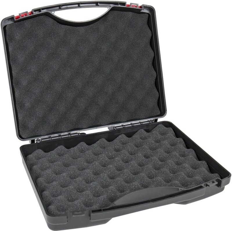 STIER Kunststoffkoffer PP m. Schaumstoffeinlage 400 x 350 x 95mm, Werkzeugkoffer, Gerätekoffer leer, Transportkoffer