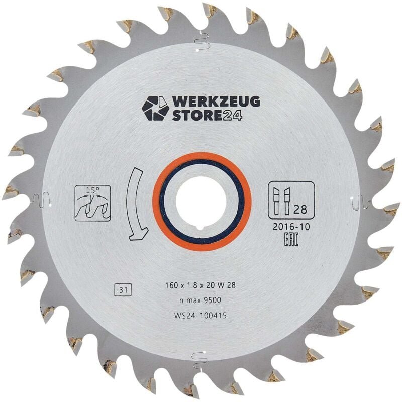 HM-Kreissägeblatt Holz 160 x 1,8 x 20 wz 28 100415 - Ws24