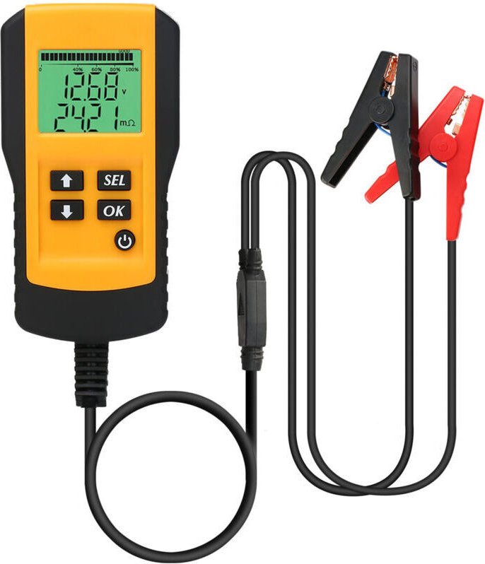 Batterietester, Spannungs-, Innenwiderstands- und Ah-Kapazitätsanzeige, 12-V-Autobatterieprüfer
