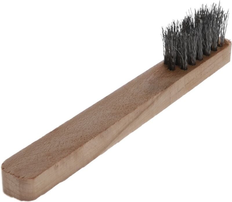 Drahtbürste für Zündkerze 40x18mm - Zündkerzenbürste mit Stiel aus Holz, Stahldraht - Osborn