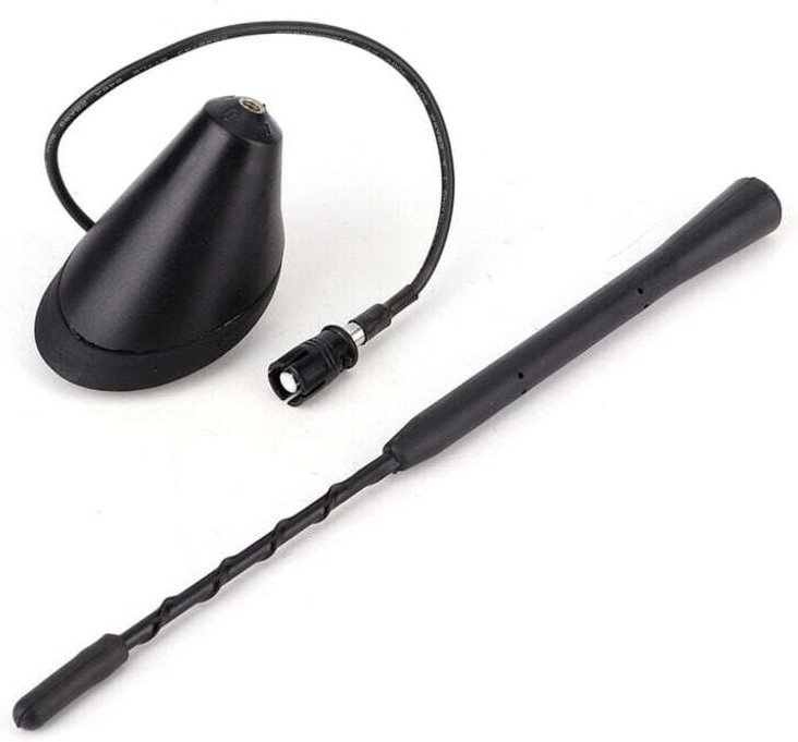 C3-Antenne, Autoantenne, universelle schwarze FM/AM-Spiralstabantenne mit Sockel