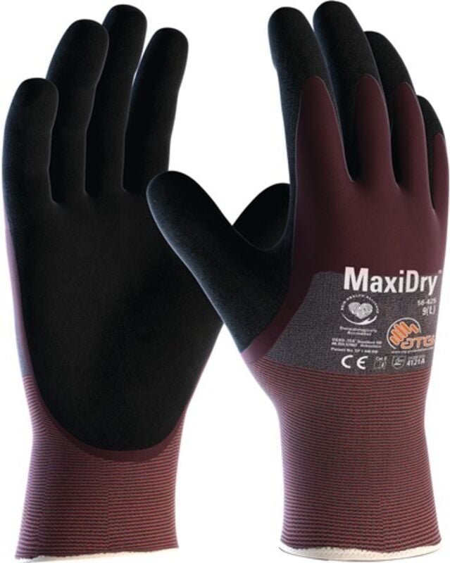 FP - atg Handschuhe MaxiDry® 56-425 Größe 11 violett/schwarz ( 4702000164 )
