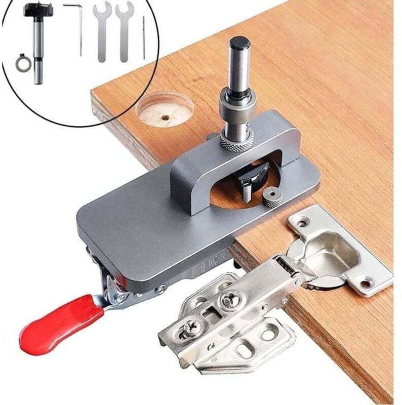 Gabarit de charnière de 35 mm - Gabarit de charnière pour cadre de porte - Gabarit de charnière invisible - Perforateur ...