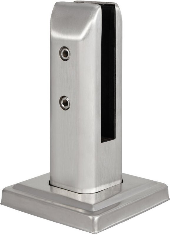 Lntyq Quadratische Glasklemmen für 10–12 mm Geländer aus gehärtetem Glas, Glasmontageklemme, 3 mm Dicke, für Balkon, Gar...