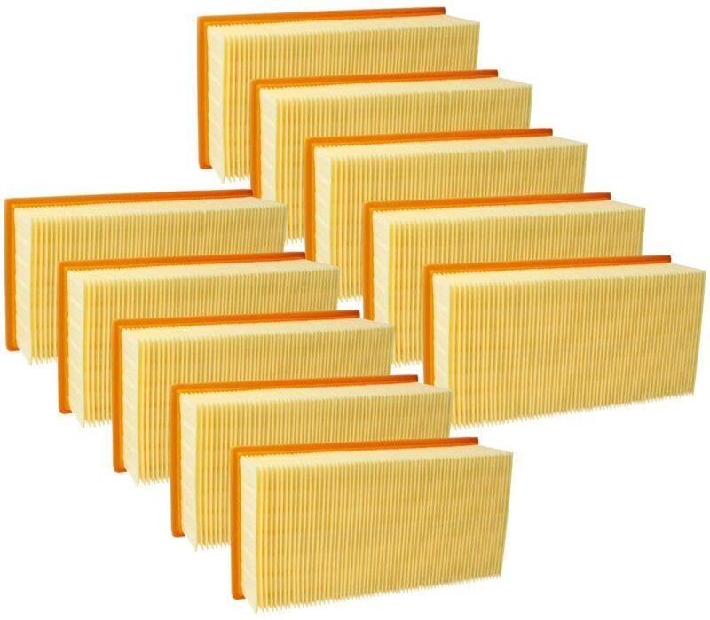 vhbw Filterset 10x Staubsaugerfilter kompatibel mit Kärcher K2000TE, K2000E, A2001, 3501E Staubsauger - Hauptfilter, Fla...