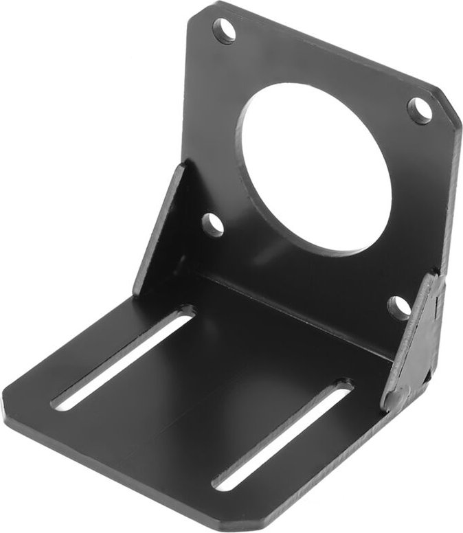 Montagehalterung aus schwarzem Edelstahl (1 Stück) für 57-Zoll-NEMA23-Schrittmotor.