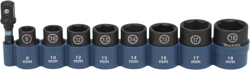 Zubehör - Steckschlüssel-Set 9-tlg. E-16639 - Makita