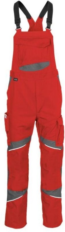 Kübler Latzhose activiq cotton+ 3450 mittelrot/anthrazit Gr. 28