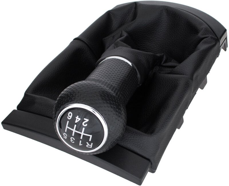Seat Cordoba II 02-09 SCHWARZER Schaltknauf + Schaltmanschette mit Rahmen 6 GÄNGE