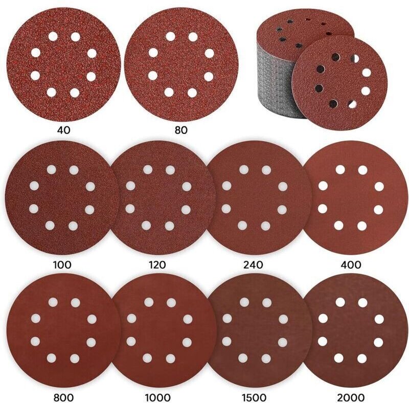 Schleifscheibe, 80 Stück 125 mm Schleifscheibe Schleifpapier Schleifscheibe für Exzenterschleifer 10 x P40 / P80 / P100 ...