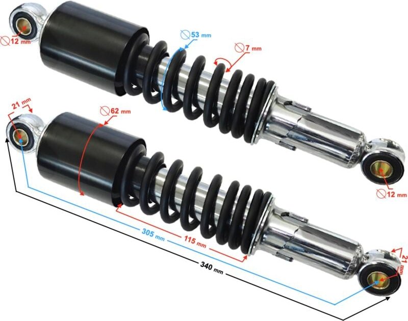 Volcano 50 Stoßdämpfer hinten