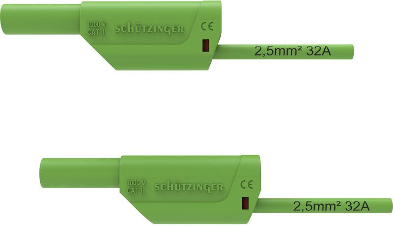 Schützinger - vsfk 8500 / 2.5 / 100 / gn Sicherheits-Messleitung 4 mm-Stecker 4 mm-Stecker 100.00 cm g