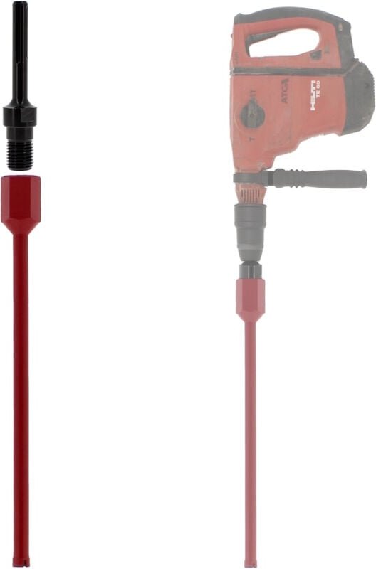 Diamantbohrkrone Ø 20 mm mit Adapter für Bohrmaschine und SDS-max-Bohrhammer