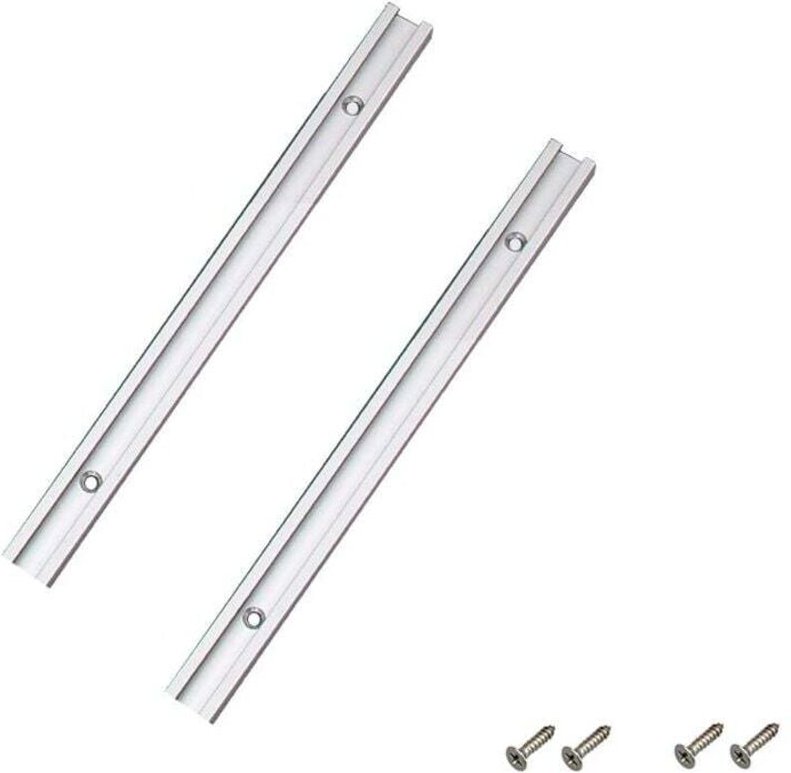 2 pezzi 300mm T-Track in alluminio T-Slot, T-Slot Miter Track per seghe da tavolo, fresatrici e utensili per la lavorazi...