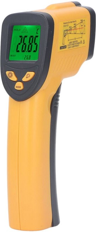 Infrarot-Thermometer mit Digitalanzeige, berührungslos, Temperaturmessbereich 50–600 °C
