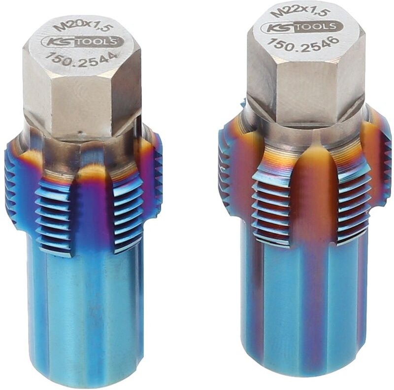 Ks Tools Gewindeschneider-Satz mit Führungsbolzen für Sensoren, 2-tlg