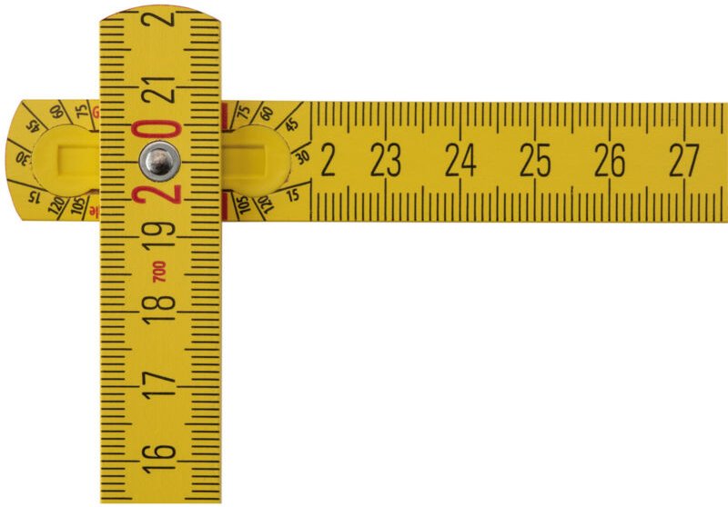 Holz-Gliedermaßstab Type 707, 2 m, gelb, metrische Skala - 01304 - Stabila