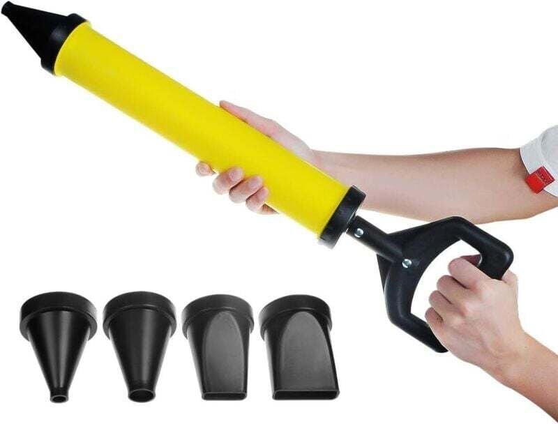 Zementpistole, Mörtelpistolen-Set, Kartuschenpistole, Kalkmörtelspritzgerät, Applikatorpistole, Mörtelspritze + 4 Düsen
