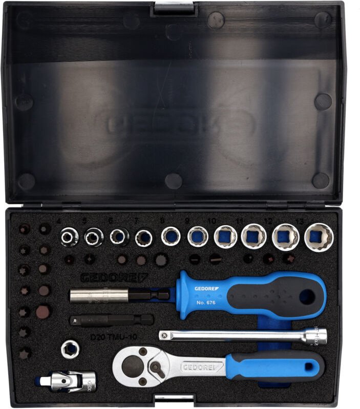 Steckschlüssel-Satz 1/4' 40-tlg ud-in-is-ph-pz-tx, d 20 TMU-10, 1815660 - Gedore