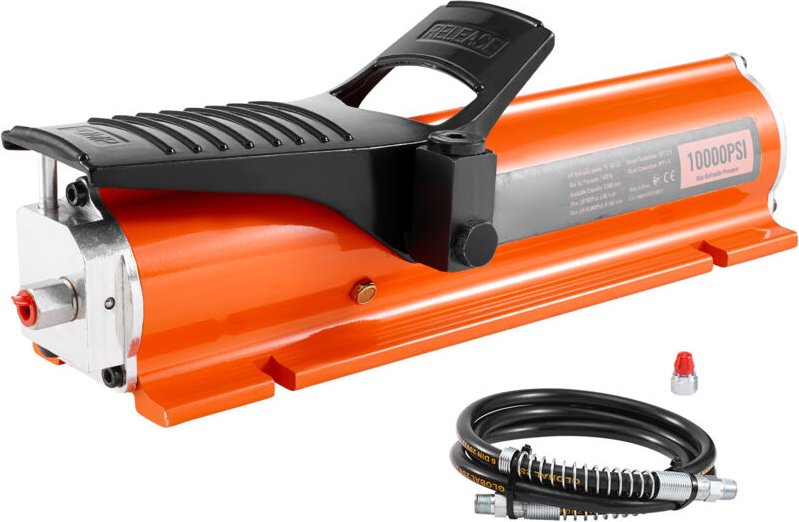 Mophorn - 10.000 psi Lufthydraulikpumpe, 0,18 Gallonen Behälter, Metallgehäuse, luftbetätigte Fußpumpe mit Tretpedal, np...