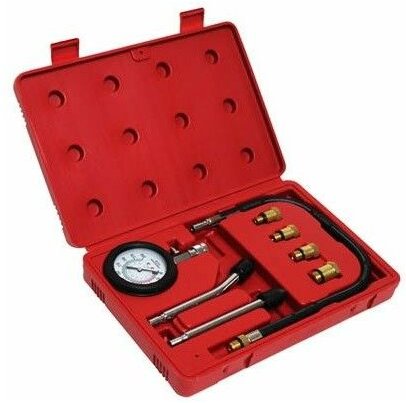 Kompressionstester / Kompressionsprüfer Set 8-teilig für Benzinmotoren