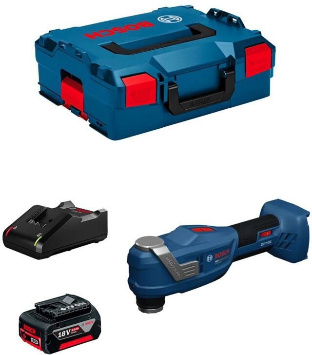 Multi-Cutter BOSCH GOP 18V-30 (1 x 4,0 Ah + GAL18V-40 + L-Boxx 136)