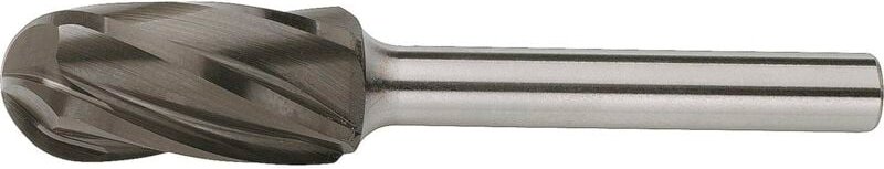 LUKAS HM-Frässtift Form C Walzenrund Kopf ø 6 mm L 16 mm Zahnung 9 für Alu