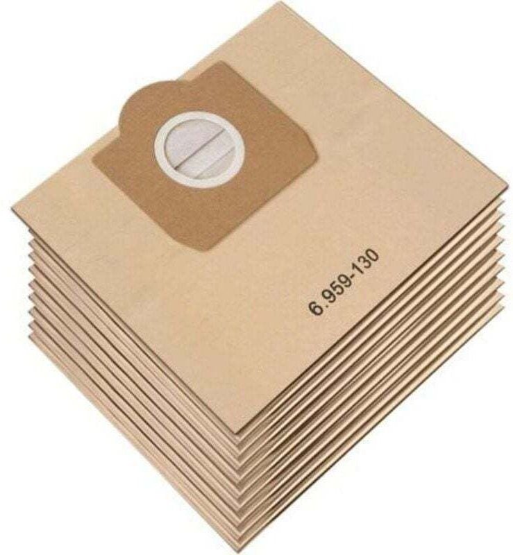 10 Ersatz-Staubsaugerfilter für Kärcher 6.959-130.0, XU, WD3, WD3P, MV3 Papier, XU, WD3 Premium Zubehör Ersatzteile KZQ ...