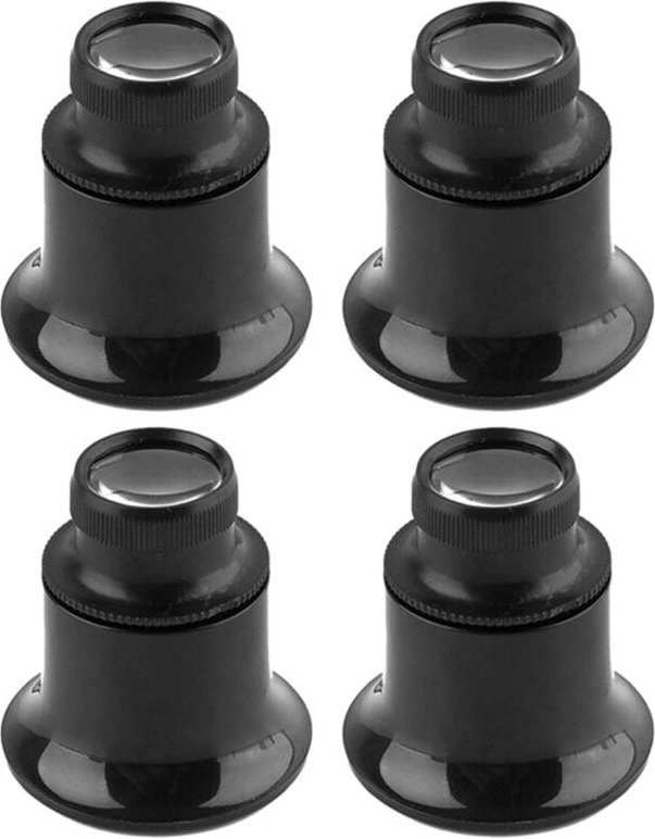 Tlily - 4 Einröhren-Lupe mit 20-facher Vergrößerung, Uhren- und Schmuckreparatur-Augenclipglas