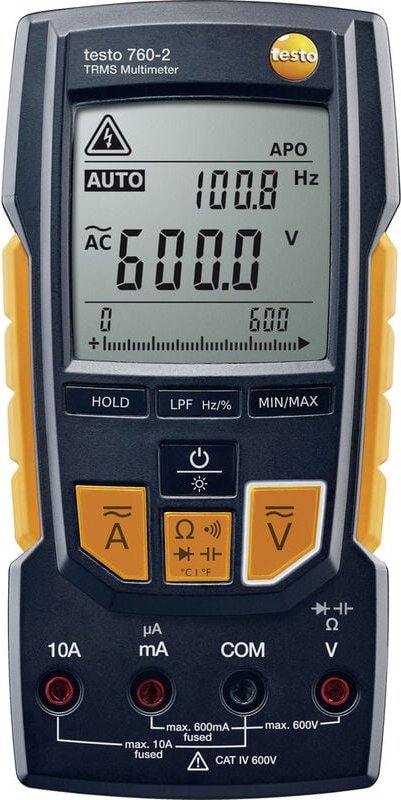 760-2 Hand-Multimeter digital cat iii 1000 v, cat iv 600 v Anzeige (Counts): 6000 - Testo