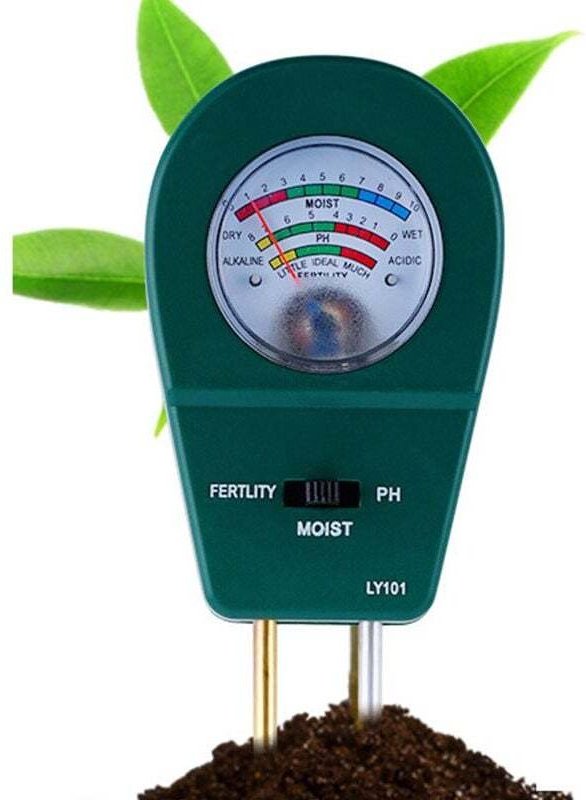 Boden-pH-Meter, 3-in-1 Pflanzentester für Bodenfeuchtigkeit/Fruchtbarkeit/pH-Wert zur Pflanzenpflege, ideal für Garten, ...
