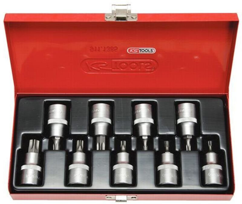 KS-Tools 911.1386 1/2"Bit-Stecknuss-Satz TX m.Bo