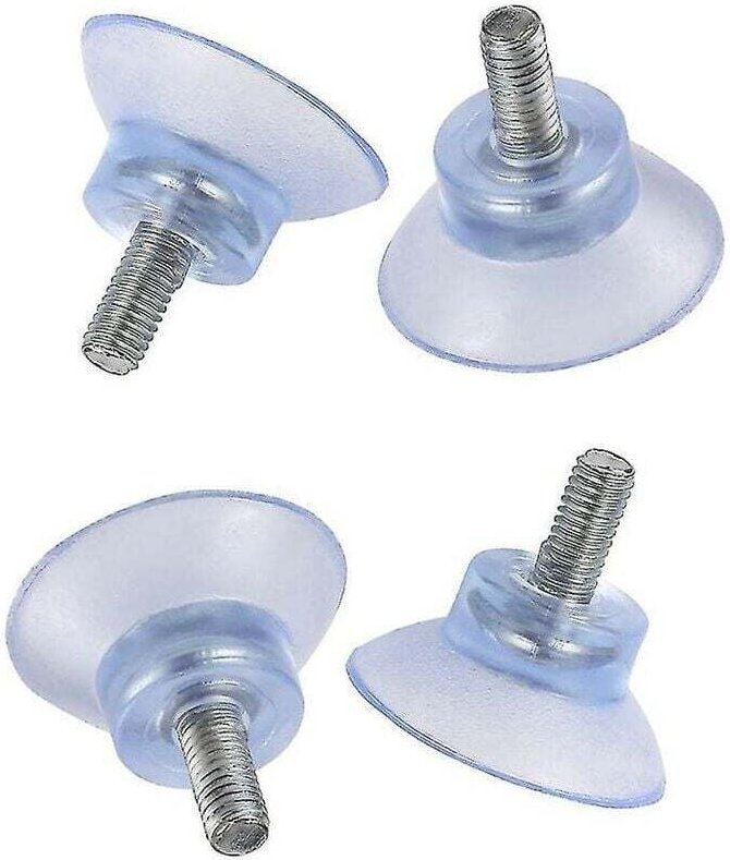 M6 Schraubenlänge 14 Basisbreite 35 Transparenter PVC-Saugnapf Glas-Couchtisch Verstellbare Füße Möbel Verstellbare Fußs...